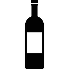 Simple vector icon wine bottle