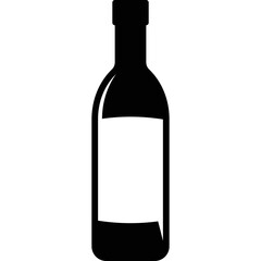 Simple vector icon wine bottle