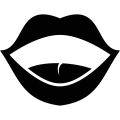 Simple vector icon lips
