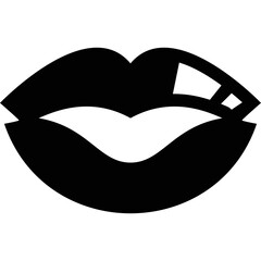 Simple vector icon lips