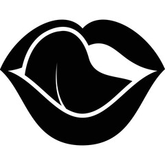 Simple vector icon lips