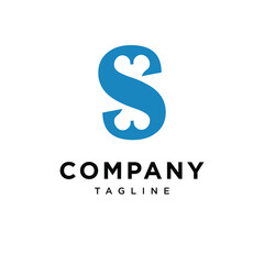 Fototapeta premium Letter S Bone Logo Icon Vector