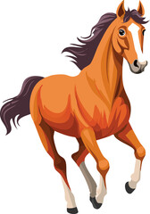 Obraz premium horse running isolated ai generative