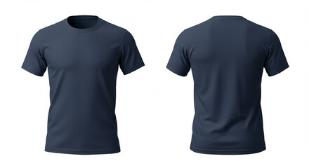 A realistic representation of a classic t-shirt, showcasing its versatility and timeless appeal, isolated on a white background