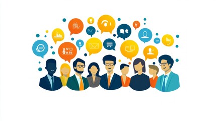 Diverse team brainstorming, communication, collaboration, office, project