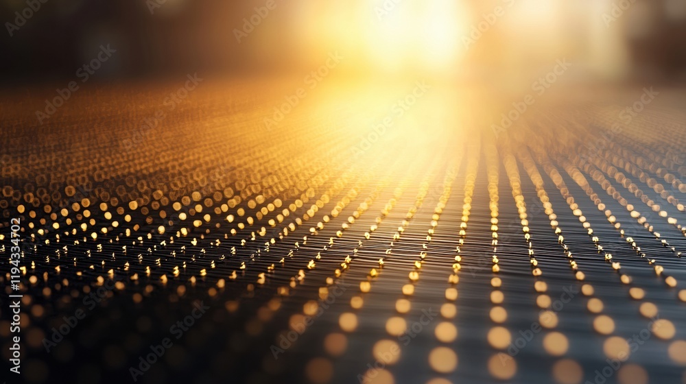 Wall mural abstract golden bokeh pattern with soft sunlight effect