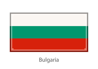 Vector illustration of the Bulgaria in pixel art or mosaic style on white background. Collection of flags of the countries of the world.