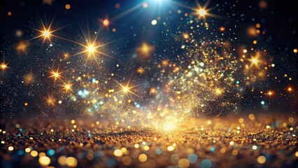 Obraz premium Glittering Stardust Particles in a Microscope, science, microscope, science,microscope, nature