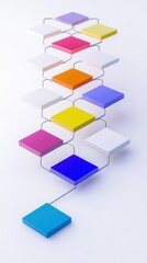 Abstract Colorful Blocks Connected in a Network Structure