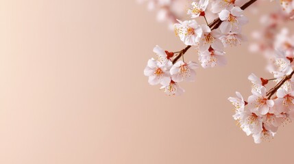 Delicate cherry blossoms against a soft background
