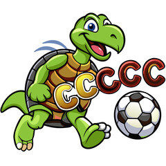 🏆⚽ Soccer Turtle Character – Free Digital Art for Kids & Sports Branding