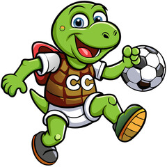 🏆⚽ Soccer Turtle Character – Free Digital Art for Kids & Sports Branding