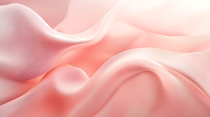 Abstract Pink Fabric Draped Softly in Waves