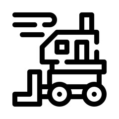 Bulldozer line icon