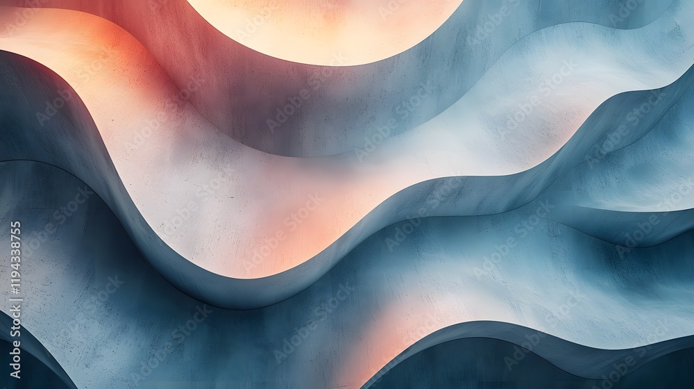 Poster captivating abstract background with a soft gradient based design featuring harmonious curves subtle