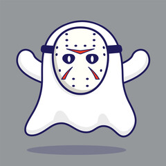 illustration cute cartoon ghost