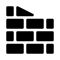 Brick wall glyph icon