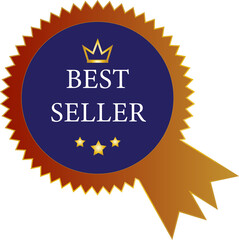 Best Seller Badge: A Gold and Blue Design | Gold Best Seller Badge: A Premium Design.