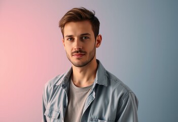 Obraz premium Portrait of a male western person in a casual setting