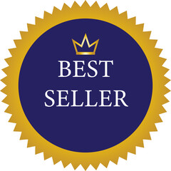 Best Seller Badge: A Gold and Blue Design | Gold Best Seller Badge: A Premium Design.