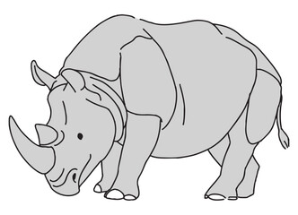 サイのイラスト