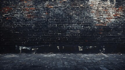 Dark Brick Wall Urban Background Texture