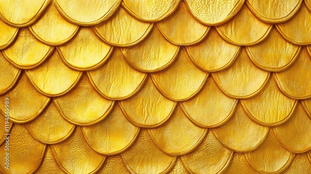 Poster golden yellow serpent scale texture seamless background with intricate patterns for design and artis
