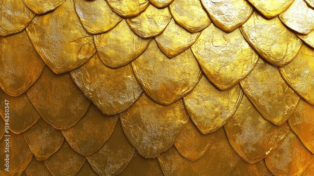 Poster golden yellow serpent scale texture with seamless patterns ideal for backgrounds and design applicat