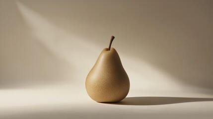 A Single Pear Bathed in Golden Light: Still Life Photography