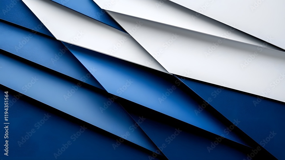 Poster stunning blue and white gradient background with overlapping geometric patterns creating a modern an