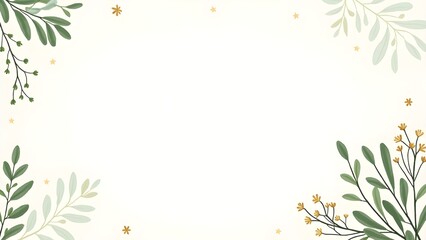 Fototapeta premium Minimalist poster promoting sustainability with organic elements and green accents