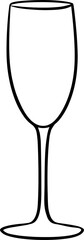 Silhouette of a glass illustration