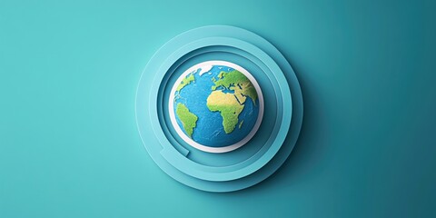 Sustainable Earth Globe Minimalist Design Eco Friendly Concept