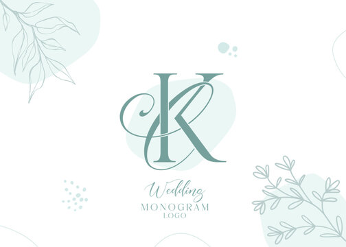 CK KC wedding initial monogram logo
