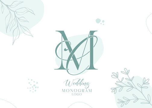 CM MC wedding initial monogram logo