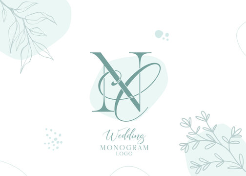 CN NC wedding initial monogram logo