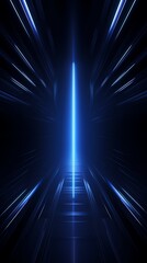 Digital technology blue and black grid future tunnel poster background