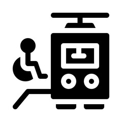 Accessible Transportation glyph icon