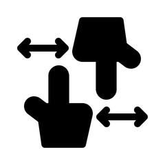 Sign language glyph icon