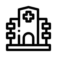 Hospital Building line icon