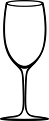 Silhouette of a glass illustration