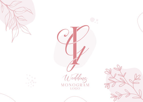 Wedding initial GI and IG monogram logo