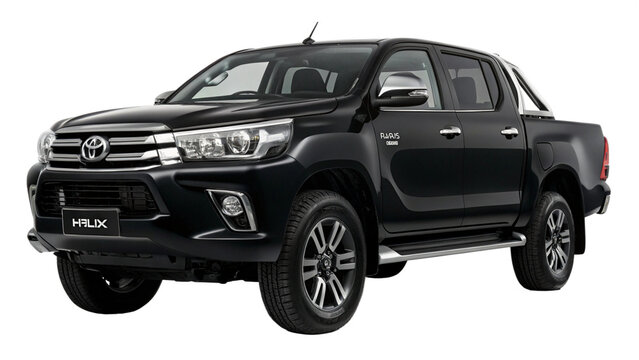 Toyota truck isolated.