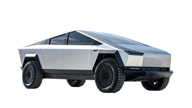 Tesla cybertruck isolated. 