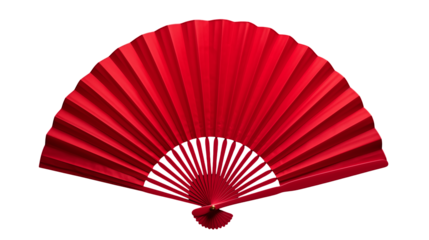Red Paper Fan on a transparent background