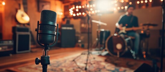 Studio microphone, band recording