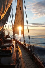 Golden Hour Sailboat: A Sunset Voyage