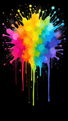 Vibrant colorful abstract explosion design.