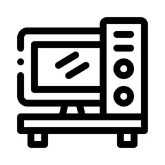 Computer line icon