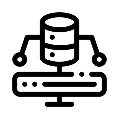 Database line icon